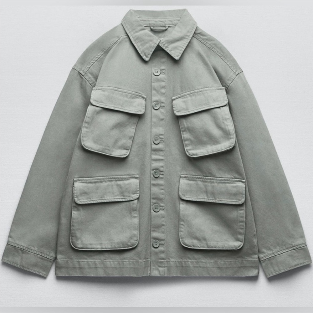 Zara Gray Utility Jacket
